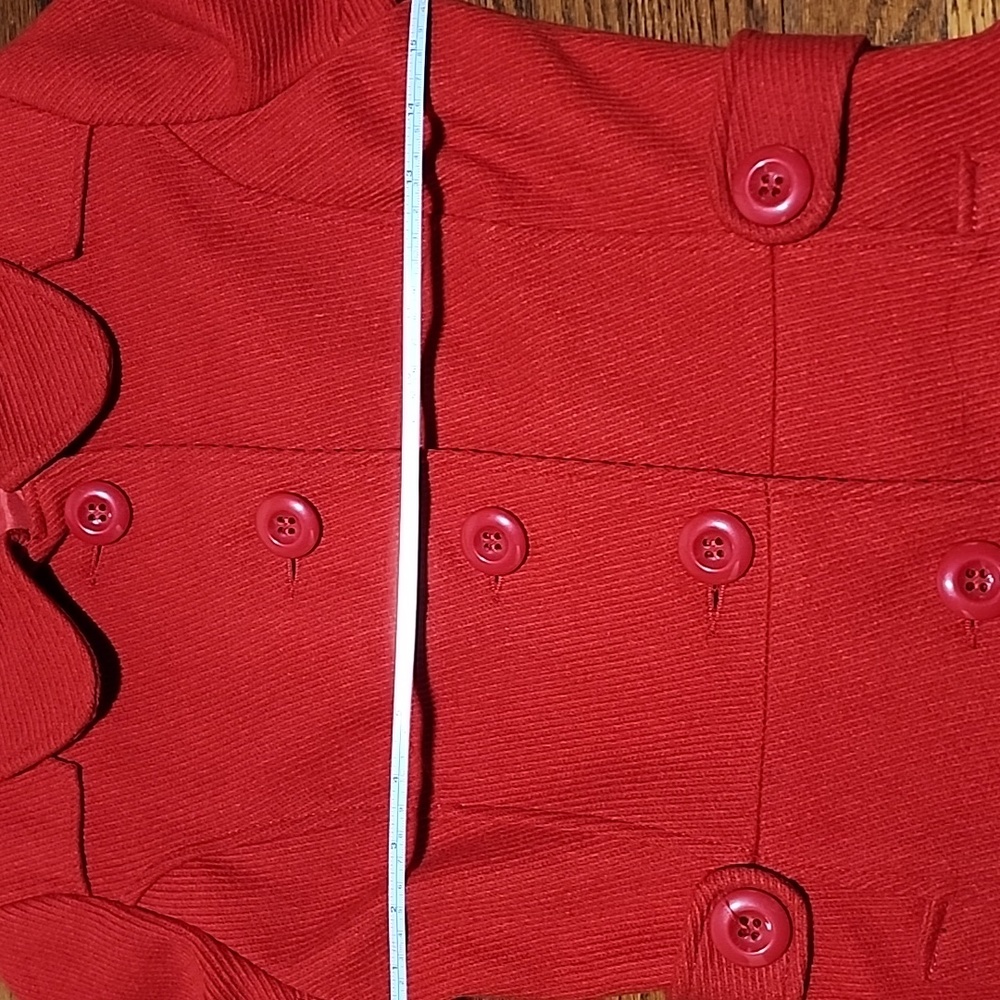 Elegant Red H&M Vintage Women's Wool Coat - Picture 12 of 12